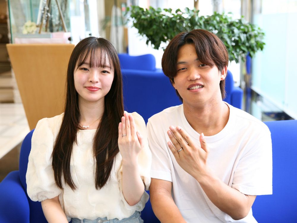 結婚指輪を購入されたお客様のお写真